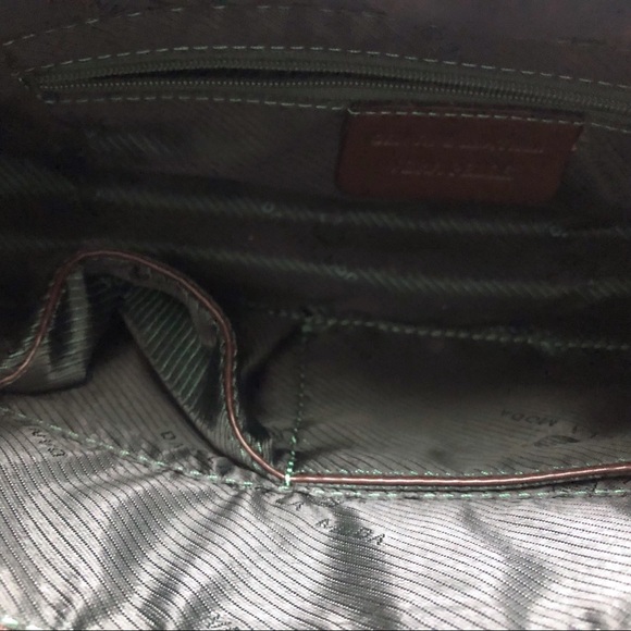 Daniela Moda Chocolate Brown Leather Mod Handbag EUC - Picture 5 of 7
